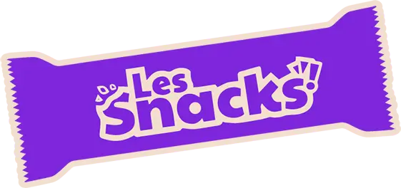 Illustration d'un snack avec emballage violet